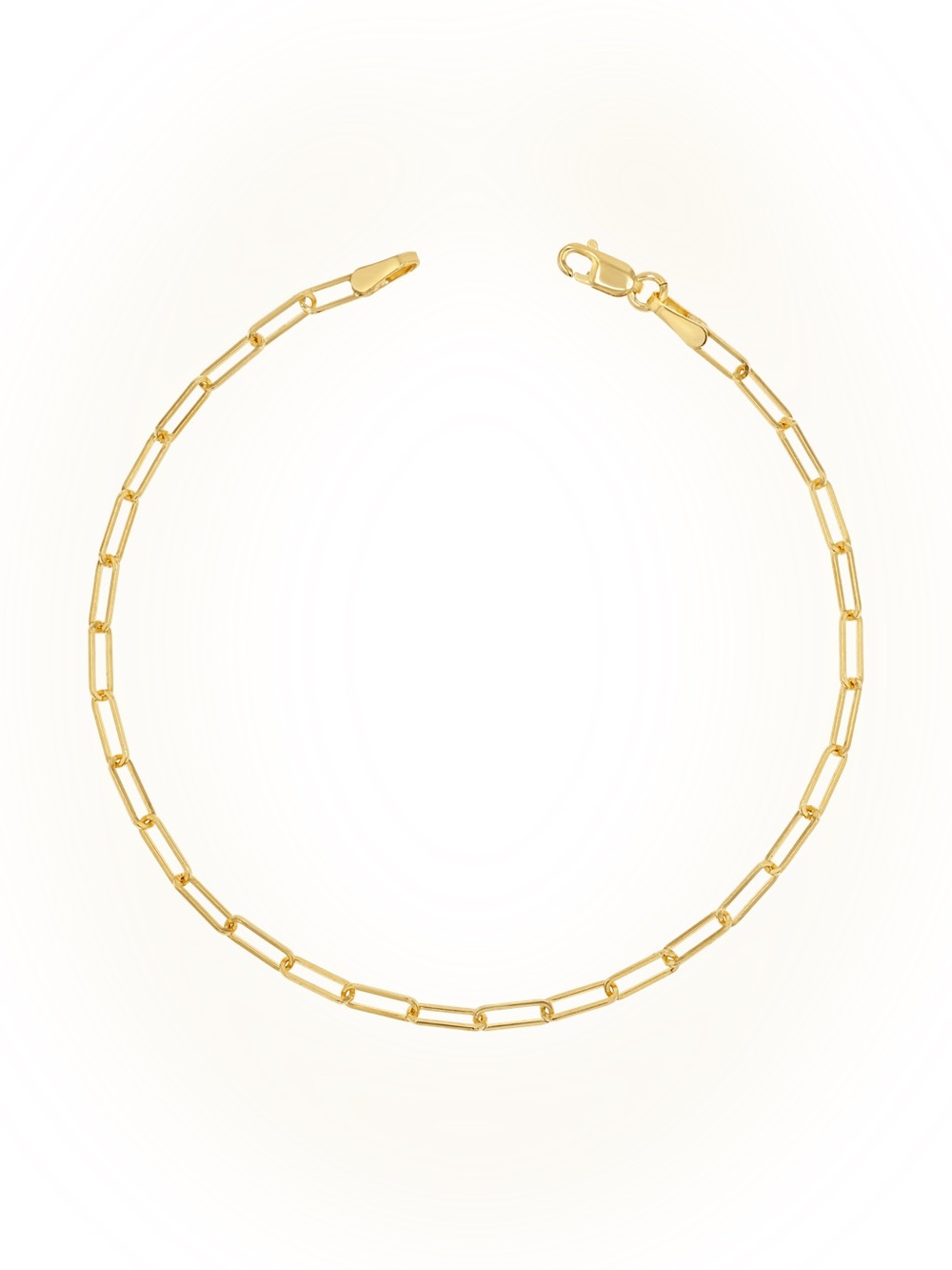 Babygold 14k Dainty Paperclip Bracelet